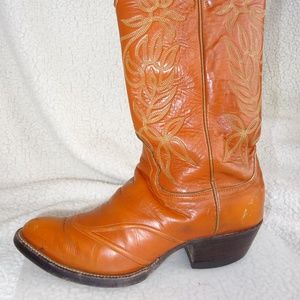 JUSTIN L4115 Brown Leather Womens Size 7B Western
